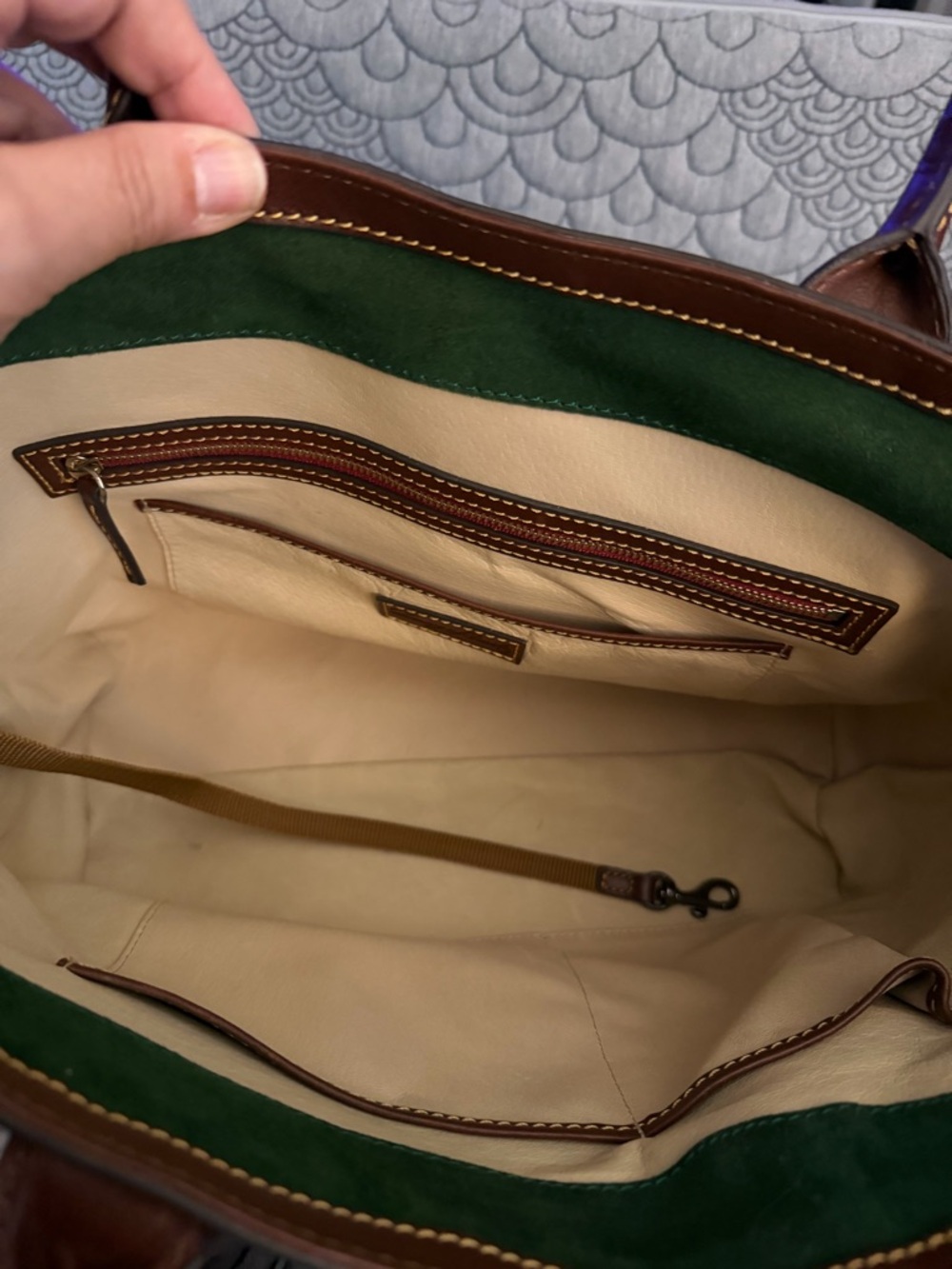 Dooney & Bourke Florentine Vacchetta LeatherTote Bag with Brass Hardware - Picture 10 of 12